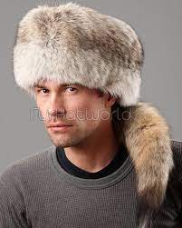 Coyote Fur Davy Crockett Hat For Men Coyote Fur Hat For Man Men In Fur