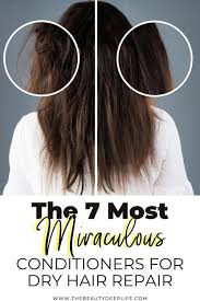Dry hair can be a problem whether your hair is tinted or natural. Miraculous Conditioners For Dry Hair Repair Dry Hair Repair Best Hair Conditioner Dry Hair Problem
