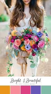 10 Beautiful Summer Wedding Colour Palettes Chic Vintage Brides Colorful Bridal Bouquet Colorful Wedding Bouquet Boho Wedding Bouquet