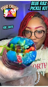 Blue Raspberry Pickle Kit With Chillime Pickle, 17 pcs-With Mexican Candy :  Lucas Gusano Chamoy , Skwinkles, Fruit Rollup, Fruit By The Foot, Freeze ...