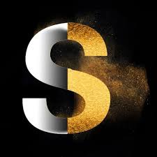 gold powder dust photoshop psd capital letter s