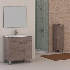 Coycama meuble salle de bain. Meuble Salle De Bain Cup 1 Porte Et 2 Tiroirs Chene 80x84x45cm Samse