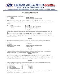 Jun 20, 2018 · di sini kamu akan menandatangi kontrak kerja dan menerima informasi lebih lanjut tentang program yang sebentar lagi akan kamu jalani. Surat Kerja Yamaha