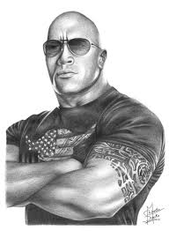 The Rock Pencil Drawing By Chirantha On Deviantart Pencil Drawings Celebrity Drawings Cool Pencil Drawings