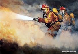 Artist Charles Freitag Unframed Firefighters Print United We Stand Firefighter Art Volunteer Firefighter Firefighter