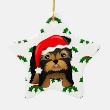 Cute Christmas Yorkshire Terrier Puppy Dog Ceramic Ornament Zazzle Com In 2020 Yorkshire Terrier Puppies Yorkshire Terrier Christmas Ornaments