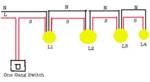 Two lights one switch diagram. Sketch For Running Two Lights With One Switch The Power Supply Coming From An Out Let