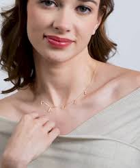 14K Solid Gold Mini Bar Station Necklace, Baguette And Round Diamond  Necklace, Multi Bars Necklace, Diamond By The Yard Necklace