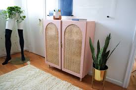 Diy Arched Cane Webbing Cabinet Ikea Hack Ikea Hack Diy Office Diy Space