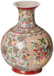 Rose Medallion Porcelain Vase Decorative Vases Amazon Com Oleos