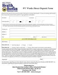 Check spelling or type a new query. Direct Deposit Form West Virginia Free Download