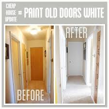 Hallway Transformation With Painted Trim And Doors Updating House Paint Doors White Home Remodeling