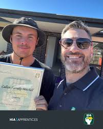 HIA Apprentices would like to congratulate Joshua Raethel for completing  his Carpentry Apprenticeship. We would like to thank Richard Raethel,  Joshua's father for training and mentoring Josh during his entire  apprenticeship. Josh