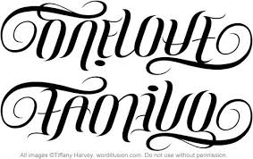 One Love Family Ambigram V 1 Ambigram Tattoo Ambigram Foot Tattoos