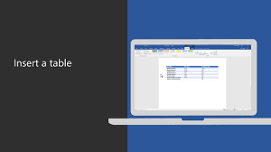 Insert A Table In Microsoft Word Youtube