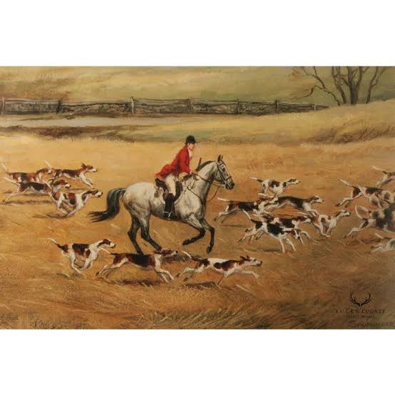 Bombay Company English Style Fox Hunt Art Print, Framed