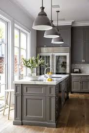 Sep 22, 2020 · if you're worn out on stark white kitchens and bored by brown shaker cabinets, it's time to start having gray thoughts. Farmhouse Modern Gray Kitchen Cabinets Anipinan Kitchen