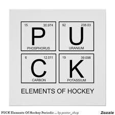 Puck Elements Of Hockey Periodic Table Poster Periodic Table Poster Hockey Puck