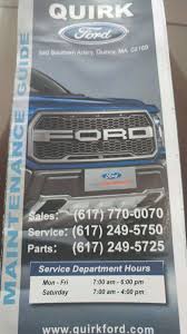 Don't forget to check out our used cars. Quirk Ford 55 Broad St Quincy Ma 02169 Usa