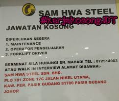 Maklumat lanjut klik sini borang klik sini. Kerja Kosong Pasir Gudang Sang Hook