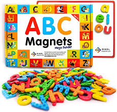 Plastic refrigerator magnet letters have become iconic. Amazon Com Pixel Premium Magnetic Letters For Kids 142 Abc Alphabet Magnets For Preschool Letter Magnets With White Magnetic Board Educational Fridge Magnets For Kids Refrigerator Or Classroom Toys Games