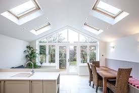 Bespoke fitted wardrobes in an attic room with a pitched roof. Single Storey Pitched Roof Extension In Teddington Contemporary Dining Room London By Go Building South West London Limited Houzz