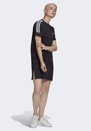 adidas Originals TEE DRESS - Žerzejové šaty - black/černá - Zalando.cz