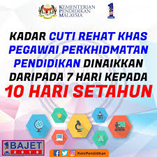 Contoh surat memohon cuti rehat rasmi ru. Kpm On Twitter Dalam Meningkatkan Kecekapan Perkhidmatan Awam Bajet2018 Pendidikan