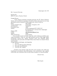 Demikian surat lamaran pekerjaan yang saya ajukan. Lamaran Kerja Pt Embee