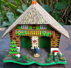 Barometer Chalet Weather House German Weather House Toggili Western Germany Thermometer German Vintage Thermometer Recycled Home Decor Bird House