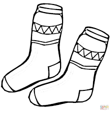 Kids color and count just the socks with the number 17 on this worksheet, which offers practice recognizing and writing whole numbers and counting. Outline Santa Socks Drawing Novocom Top