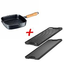 Jogo Chapa Bifeteira 50 X 25 Cm Mais Frigideira Cook Grill Quadrada 23 5 Cm Panela