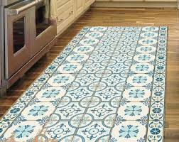 Blue Gray Vinyl Floor Mat Oriental Maroccan Design Etsy Grey Vinyl Flooring Diy Flooring Vinyl Rug