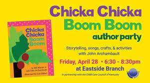 So make sure your repeat the actions & words) i said a boom. Chicka Chicka Boom Boom Author Party Lexfun4kids