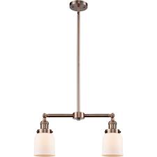 Chandeliers 2 Light Fixtures With Antique Copper Finish Cast Brass Glass Material Medium 21 6 Watts Walmart Com Walmart Com