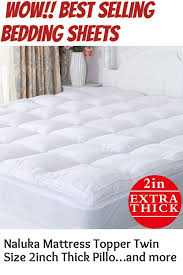 Naluka Mattress Topper Twin Size 2inch Thick Pillow Top Mattress Cover Down Alternative Quilted L In 2021 Pillow Top Mattress Mattress Topper Mattress Covers