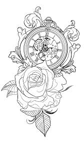 Fine liner and pencil crayon shame i only had a a4 scanner horrible fold line and colour is a bit off =[. Pin By Bruno Alves Tatuador On Decalque Tattoo Stencil Outline Watch Tattoo Design Tattoo Outline Drawing