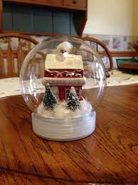 Homemade Snow Globe Plastic Snow Globes At Michaels Or Any Craft Store Along With Lit Christmas Snow Globes Diy Homemade Snow Globes Christmas Crafts For Kids