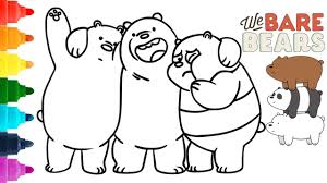 We have collected 37+ grizzly bear coloring page images of various designs for you to color. We Bare Bears Coloring Pages Ice Bear Grizzly And Panda Children S Coloring Book Youtube