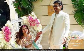Sabyasachi dresses the newlyweds in color of love, see pics. Inside Mohit Marwah S Mehendi Ceremony See Pics And Videos