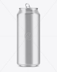 500ml Matte Aluminium Drink Can Mockup In Can Mockups On Yellow Images Object Mockups