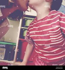 Mom son kissing hi-res stock photography and images - Alamy