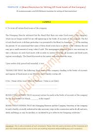 In accounting, when writing off fixed assets for which depreciation was accrued, the following entries are made: Draft Board Resolution For Writing Off Fixed Assets Of Company