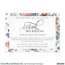 Dusty Blue And Blush Online Virtual Wedding Invitation Zazzle Com Monogram Wedding Invitations Wedding Invitations Etsy Wedding Invitations
