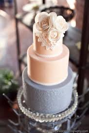 This Peachy Grey Cake Wedding Cakes Wedding Cake Peach Gray Wedding Cake