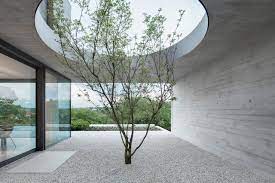 A sophisticated bungalow obscured from street view, with a closed. Atrium 9 Schone Hauser Mit Verglastem Innenhof