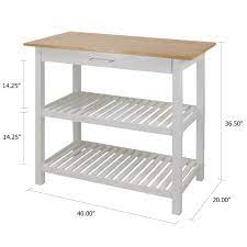 Casual Home Kitchen Island Bar Station With Hardwood Counter And Storage White Walmart Com In 2022 White Kitchen Island Kitchen Tops Americana Kitchen