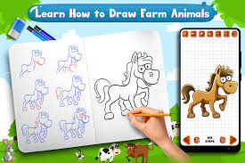 One of the most hardest animals to draw is the horse. Learn To Draw Farm Animals For Android Apk Download