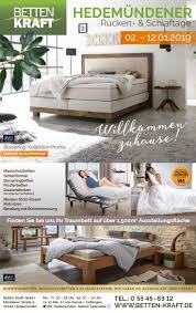 Mit produkten rund um den gesunden schlaf: 02 01 12 01 2019 Hedemundener Rucken Und Schlaftage Im Januar 2019 Betten Kraft