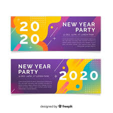 Download Flat Design Of New Year 2020 Party Banners For Free Banner Template Design Party Banners Banner Template